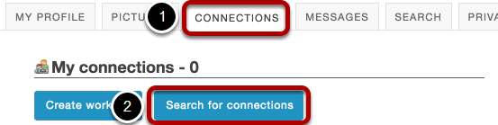 Or, you can also go to Connections to view/search from there.