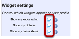 Manage widget settings.